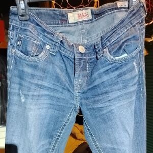 Mek Denim Women's Straight Leg Jeans in Blue